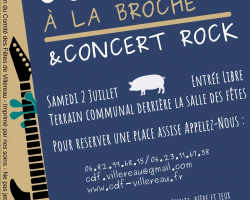 Concert Rock et Cochon à la Broche illustration